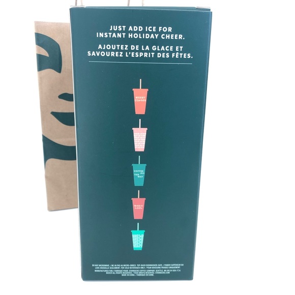 STARBUCKS 2019 Holiday Edition Cold Cup Set of 5 - Picture 5 of 7